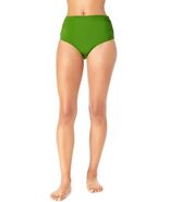MSRP $54 Anne Cole Standard High Waist Shirred Swim Bottom Green Size Small - €21,39 EUR
