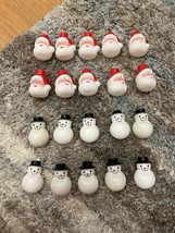 Blow Mold Santa &amp; Snowman Christmas Light Covers VINTAGE 20 Piece - £17.74 GBP