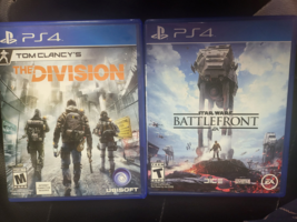 Set Of 2 Playstation 4 Ps4 :Star Wars Battlefront +The Division / No Insert - £9.46 GBP