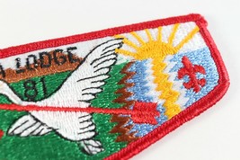 Vintage Taleka Lodge 81 Red Order Arrow WWW Boy Scouts America Flap Patch - £8.78 GBP