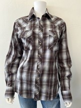 Vintage Wrangler Western Fashion Pearl Snap Shirt Long Sleeve Plaid Men’s Small - £18.65 GBP