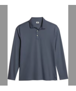 Joseph Abboud Modern Fit Long Sleeve Polo - L  colour: Charcoal - $32.71