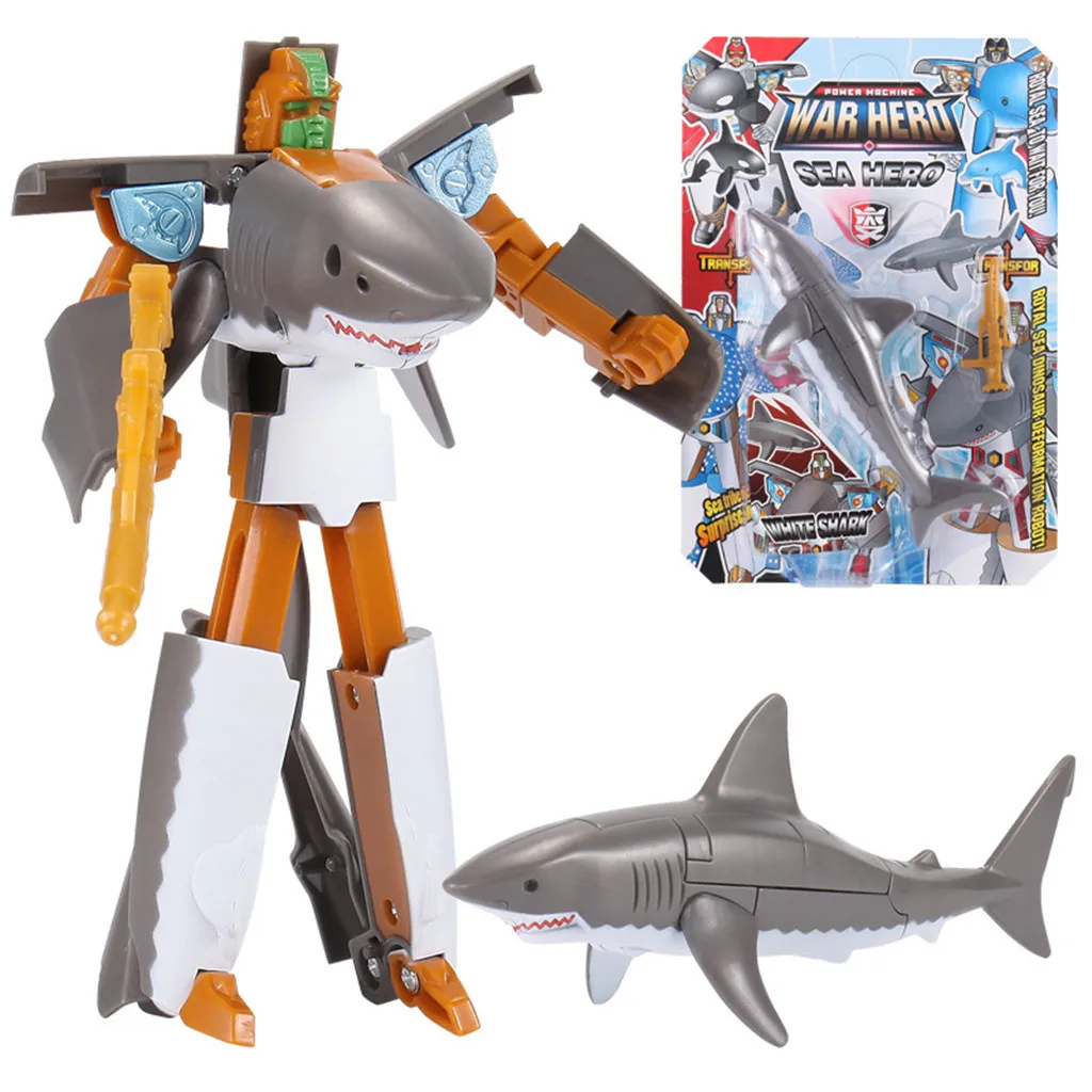 Children&#39;s Toy Transformer Robot Electronic Smart Pet Intelligent Shark Ocean - £11.33 GBP+