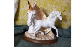 Unicorns Home decor Fantasy Mystical Fantasy Fairy Legend Ceramic Porcelain 2004 - £54.14 GBP