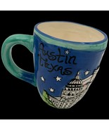 austin texas hand painted cityscape ceramic coffee mug 16 oz - $29.45