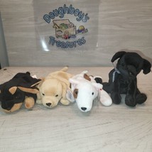 Ty Beanie Baby Stuffed Animal Toy Plush Dog Puppy Lot of 4 NWT VGC EUC  - £6.96 GBP