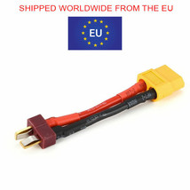 XT60 T-plug Deans Style Lipo Male adaptor Battery T Plug Silicone Wire Connector - £2.84 GBP