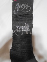 ASHA NEW Womens Guess rhinestone one size Leg Warmers gray glitter design  - $9.89