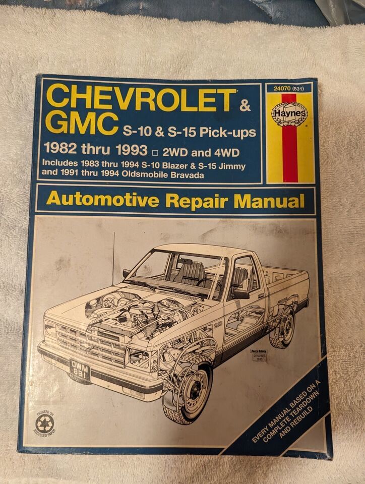 Primary image for Haynes Repair Manual 24070 831 Chevrolet & GMC S-10 S-15 1982-1993 (1998)