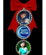 Over the Moon bottlecap Christmas ornaments tree decorations ornament ne... - $11.14