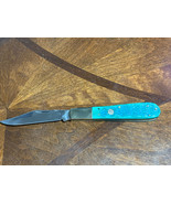Miller Brothers New Barlow 5” Blade Pocket Knife Green Pick Bone Handle ... - £27.45 GBP
