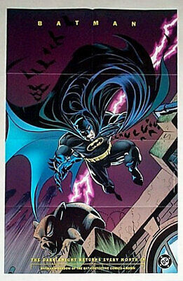 1994 Batman poster! Shadow of the Bat Dark Knight Detective DC Comic promo Pinup - £21.49 GBP