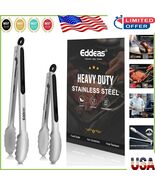 Premium 2-Piece Stainless Steel Kitchen Tongs Set - 9&quot; &amp; 12&quot; Heat Resistant - $350.61 MXN