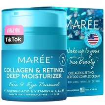 MAREE Face Moisturizer - Collagen Cream for Women - Anti-Wrinkle Eye Balm wit... - £34.06 GBP