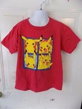 EPIC THREADS Pikachu Pokemon Red Short Sleeve Shirt Size 7 Youth EUC - $14.06