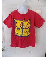 EPIC THREADS Pikachu Pokemon Red Short Sleeve Shirt Size 7 Youth EUC - £11.11 GBP