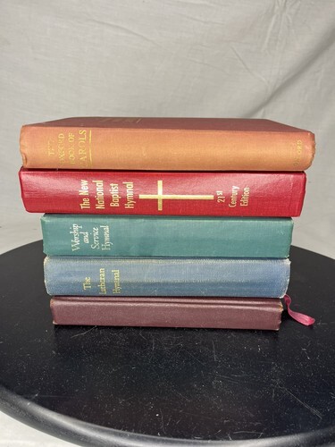 Random Hymnal Book Lot Of 5 Christian Hymns Lutheran Hymnal National Bap... - $30.00