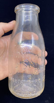 Vintage JH Smith Dairy Farms Spartanburg, SC One Pint Milk Bottle Glass Southern - £19.77 GBP