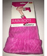 Rain Boot Liners-Pink Animal -Size S/M 5-7-Keep Your Toes Toasty-SHIPS N... - $16.13 CAD