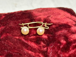 14K Yellow Gold Pearl Earrings 1.04g Fine Jewelry - £62.24 GBP