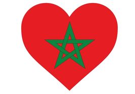 Morocco Heart Love Flag Vinyl Laptop, PC Phone or Bumper Sticker Decal - $5.93