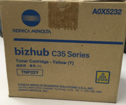 Konica Minolta TNP22Y A0X5232 Yellow Toner Cartridge Bizhub C35 Series - £22.05 GBP