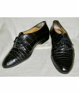 SUSAN BENNIS WARREN EDWARDS BLACK ALLIGATOR LEATHER DRESS ITALIAN SHOES-... - $726.29 MXN