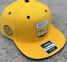 Nashville Predators Hat Fanatics Snapback Gold 2023 NHL Draft Patch Logo Cap NWT - £20.97 GBP