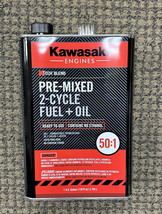 New Genuine Kawasaki 50:1 1 Gallon 128 oz 99969-6560 Premixed 2 Stroke Fuel OEM - £51.35 GBP