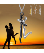 18K Love Hug Necklace Couple Anniversary Valentine&#39;s Day Gift Fashion - $321.95 MXN