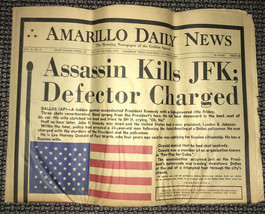 Assassin Kills JFK; Defector Charged (November 23, 1963) Amarillo Daily ... - £41.16 GBP