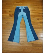 Color Block Flare Jeans A Beautiful Soul  Wide Leg 10 - $24.09 CAD
