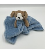 Carters Dog Brown &amp; Blue Security Blanket Lovey Doggie Puppy Plush 15&quot; - £12.88 GBP