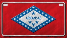 Arkansas State Flag Metal Novelty Motorcycle License Plate - £15.14 GBP