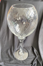 Clear Twisted Stem Optic Glass Candle Holder 14” tall - $29.58