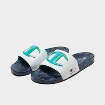  Champion IPO Come Together Slide Sandals White/Navy Size 9 - £23.72 GBP