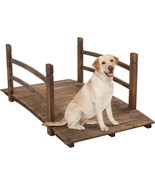 Outdoor 4-ft Wooden Garden Bridge in Rustic Brown Wood Finish - $3,189.71 MXN