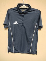 Adidas Womens Size Small 4 Button Utility Polo Navy Blue JF1554 - $19.00