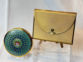 Vtg Coty Compact Lot Of 2 Air Spun Pressed Powder &amp; Envelope Style Vanity Boxes - £23.70 GBP