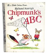 Richard Scarrys Chipmunks ABC 1963 VTG Hardcover A Little Golden Book L ... - £6.13 GBP