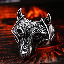 Beier Norse Viking Nordic Wolf Animal Thor Hammer Man  wholesale Ring Fashion Pu - £8.46 GBP