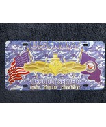 U.S. NAVY - PROUDLY SERVED License Plate Booster Sailor Ship Ocean Military - $372.07 MXN