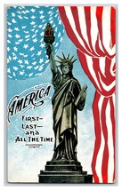 America First Last and All the Time Liberty Flag Patriotic UNP DB Postcard U15 - £7.11 GBP