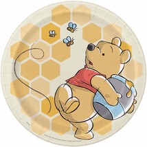 Winnie the Pooh Honeycomb Lunch Plates Birthday Party Supplies 8 Per Package - £7.00 GBP