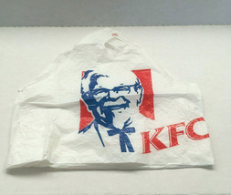 Vintage KFC Colonel Sanders logo large flat bottom plastic bag movie pho... - £15.64 GBP