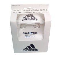 Adidas WHITE Quad Vent Sports Mouth Guard Lip Protector Tether Included  - $9.89