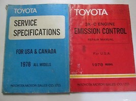 1978 Toyota 3K-C Engine Emission Control Service Repair Shop Manual SET OEM - $21.21