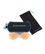 Free Country Women&#39;s Fashion Sunglasses with Microfiber Bag and Zippered... - £15.71 GBP
