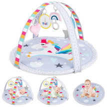 Baby Play Gym Mat 7-in-1 Tummy Time Activity Mat with 5 Detachable Toys-Multico - £66.81 GBP