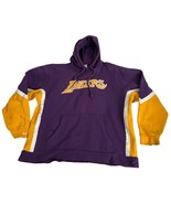 Mitchell &amp; Ness Lakers Fleece Hoodie 3XL Purple Gold NBA Pullover Stains... - $699.94 MXN